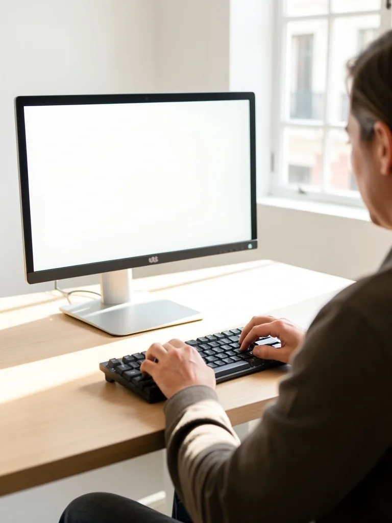 Escritorio profesional con interfaz de ChatGPT en oficina argentina